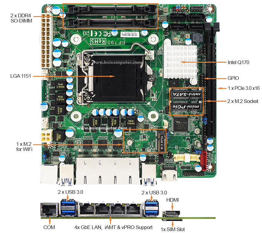 IMB-Q170J-ITXT2 MOTHERBOARD