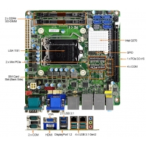 1U Rack Mount Computer With IMB-Q370JT2-ITX Industrial Motherboard