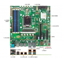 1U Rackmount Computer with IMB-W480EJ-MATX Motherboard