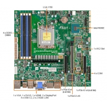 1U Rackmount Computer  With Supermicro X13SAZ-F Motherboard