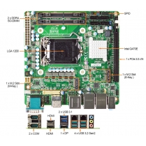 1U Rack Mount Computer With IMB-Q470EJT2-ITX Motherboard