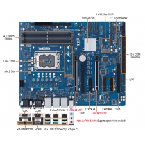 1U Rackmount Computer with ASUS Q670EA-IM-A ATX Motherboard